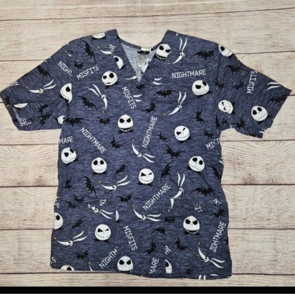 Disney Nightmare Before Christmas jack skellington scrub top unisex